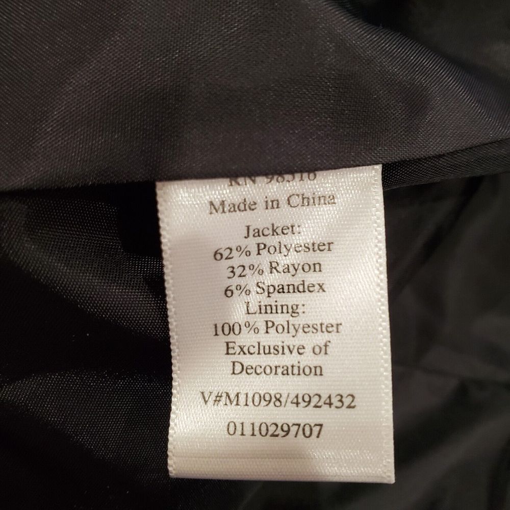 Coldwater Creek Black Soutache Boyfriend Jacket Embroidered Sleeves P12 - Picture 8 of 8
